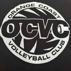 Orange Coast Volleyball Club Shirt Womens Medium Black Slunks Long Sleeve Hoodie